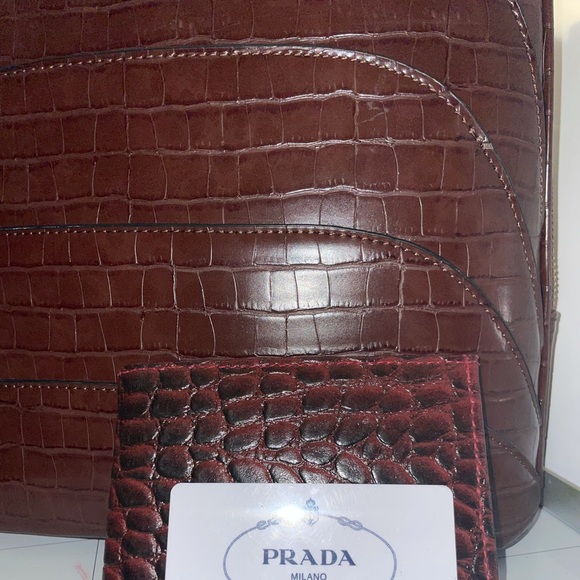 Faux leather backpack
